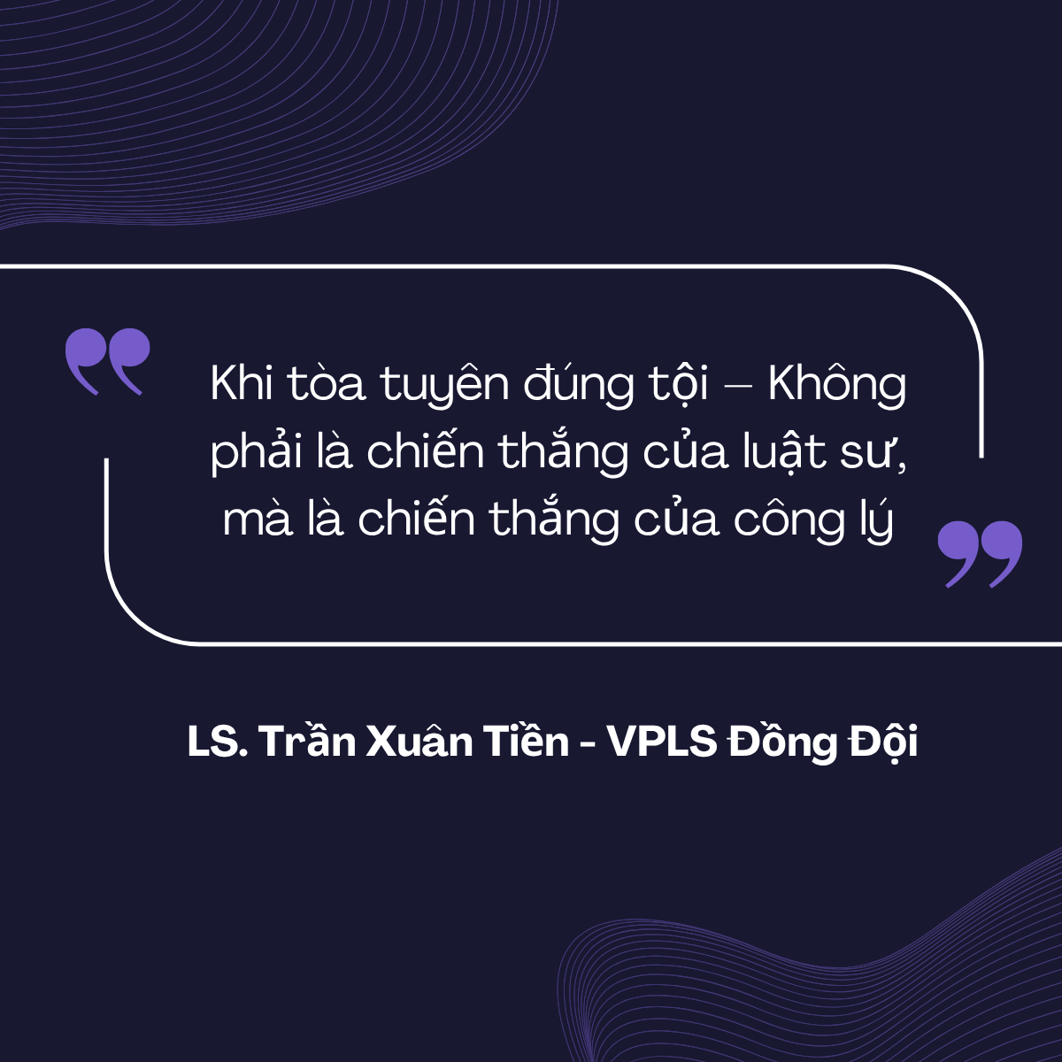 Purple and Black Modern Success Quote LinkedIn Post