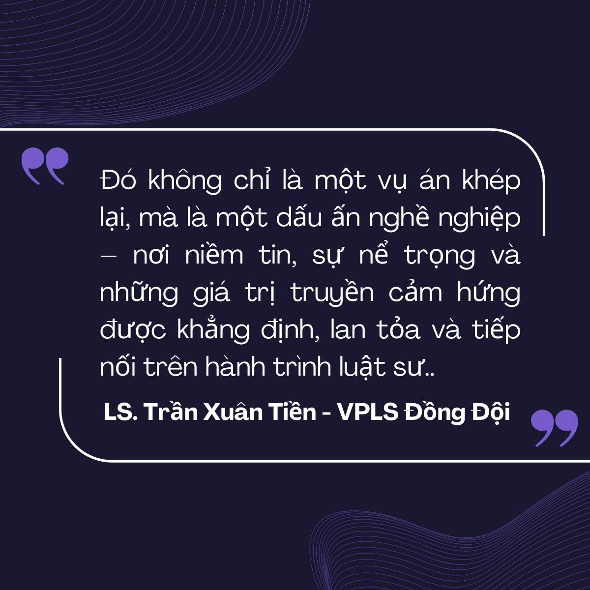 Purple and Black Modern Success Quote LinkedIn Post