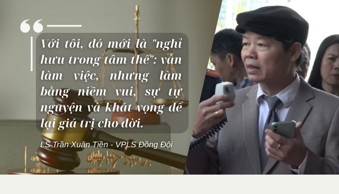 Voi toi do moi la nghi huu trong tam the van lam viec nhung lam bang niem vui su tu nguyen va khat vong de lai gia tri cho doi